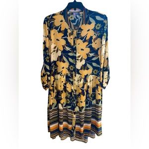 Floral Print Button-Down Dress